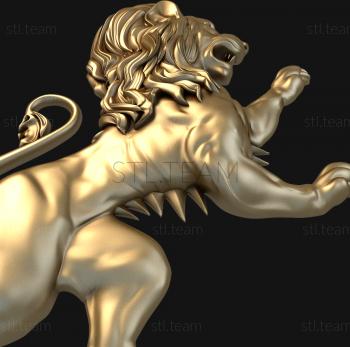 3D model Attacking lion (STL)